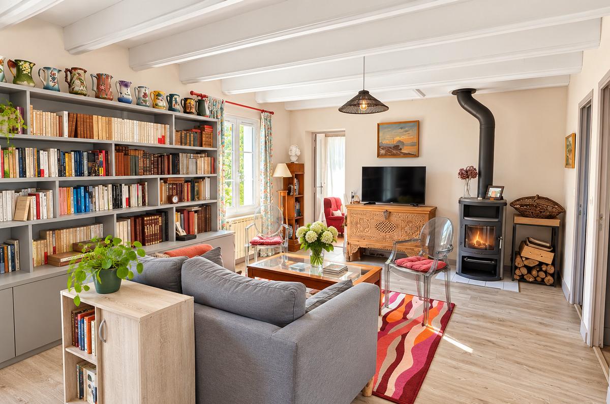 Belle maison familiale, 4 chambres au calme, proche de Sauzon 